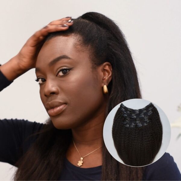 Clip Ins - Glam Full Head Set Kinky Blow Out Clip in